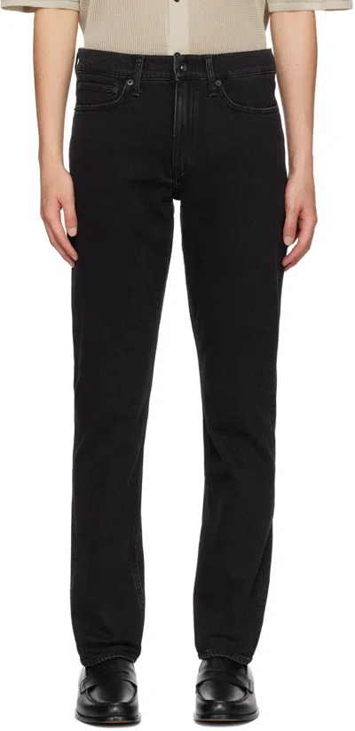 Rag & Bone Black Fit 2 Jeans In Washed Bla