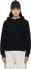 Rag & Bone Black Gabe Spliced Hoodie In Black
