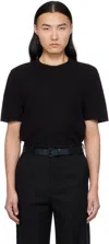 Rag & Bone Harvey Ringer Cotton Blend Mesh T-shirt In Black