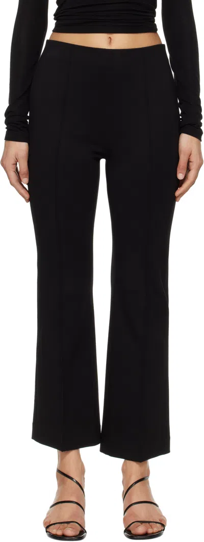 RAG & BONE BLACK IRINA PONTE SLIM FIT KICK FLARE TROUSERS
