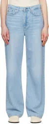 Rag & Bone Blue Featherweight Logan Wide-leg Jeans In Greenport