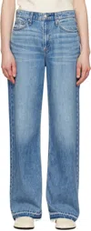 Rag & Bone Blue Featherweight Logan Wide-leg Jeans In Orian