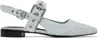 Rag & Bone Blue Moto Astra Slingback Slippers In Sky