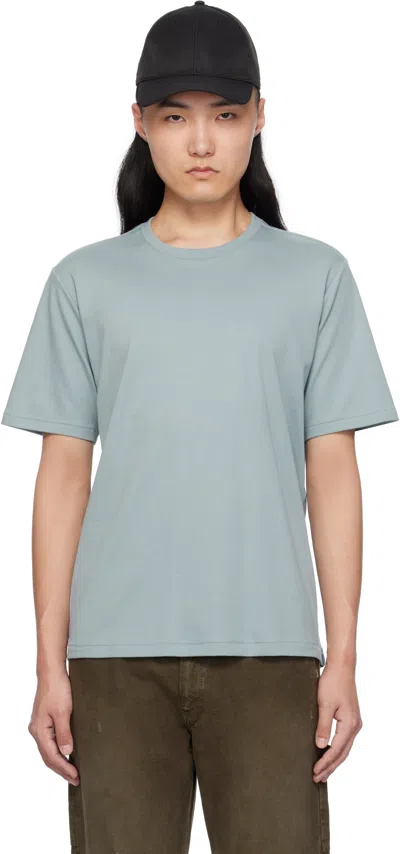 Rag & Bone Blue Pima Cotton T-shirt In Stoneblue