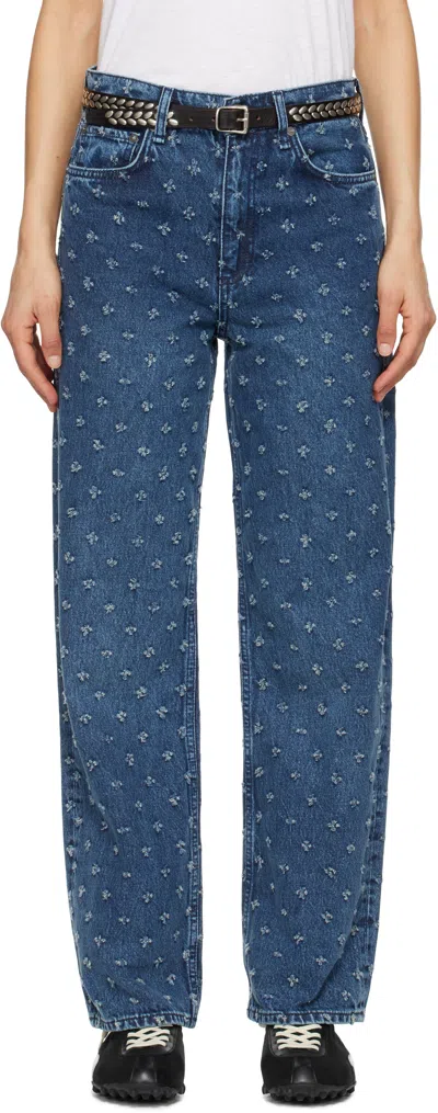 Rag & Bone Shea High-rise Ankle Relaxed Straight Jeans Vintagetwe In Blue