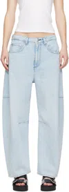 Rag & Bone Blue Straight Charlie High-rise Barrel Jeans In Millie