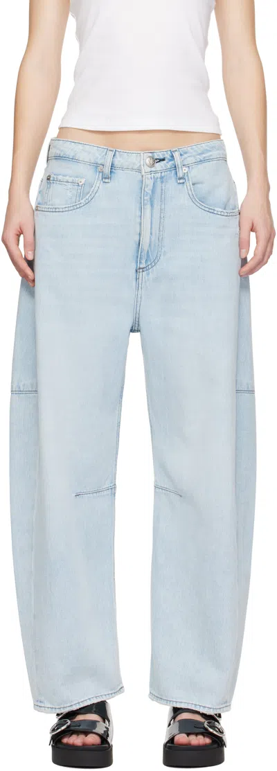 Rag & Bone Blue Straight Charlie High-rise Barrel Jeans In Millie