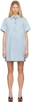 Rag & Bone Blue Ultra Featherweight Jocelyn Denim Minidress In Aliah