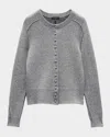 Rag & Bone Bridget Crewneck Cardigan In Grey