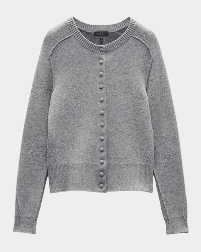 Rag & Bone Bridget Crewneck Cardigan In Grey