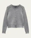 Rag & Bone Bridget Crewneck Cardigan In Grey