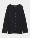 Rag & Bone Marlee Pointelle-knit Cotton-blend Cardigan In Black
