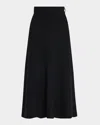 Rag & Bone Bridget Wool-blend Midi Skirt In Black