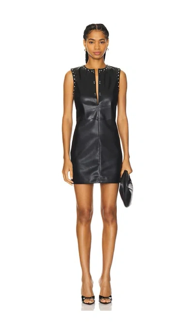 Rag & Bone Brigette Faux Leather Dress In Black