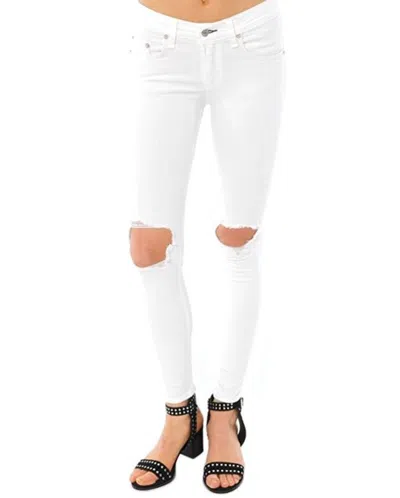 Rag & Bone Bright White Capri Jeans With Holes
