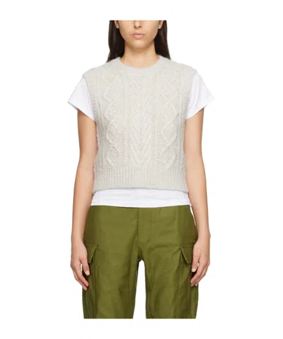 Rag & Bone Brody Knitted Vest In White
