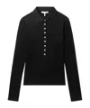 Rag & Bone Button-down Polo Top In Black