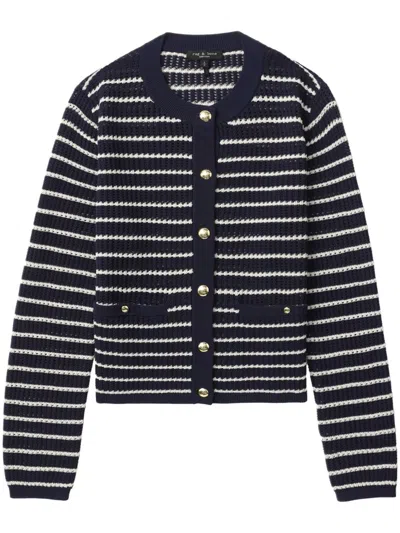 Rag & Bone Button-up Cardigan In 蓝色