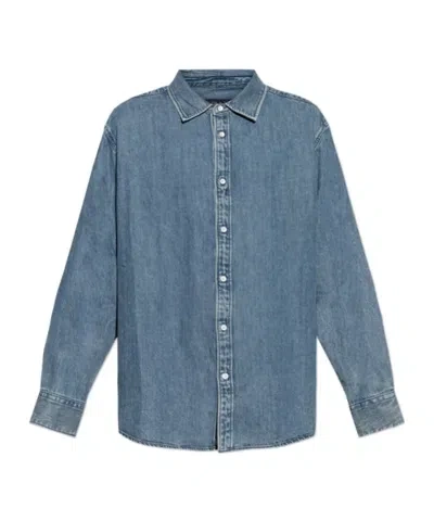 Rag & Bone Button-up Denim Shirt In Blue