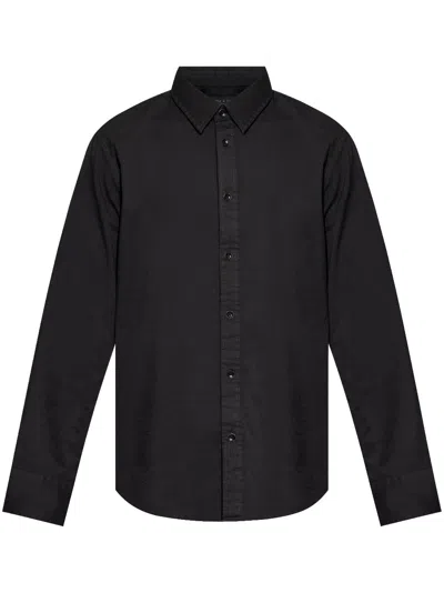 Rag & Bone Icons Zac 365 Slim-fit Cotton-poplin Shirt In Black