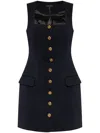 Rag & Bone Mariana Button-front Mini Dress In Blue