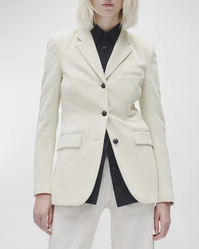 Rag & Bone Cadence Italian Twill Blazer In Ivory