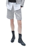 Rag & Bone Carmen Tailored Houndstooth Shorts In Blackwhite