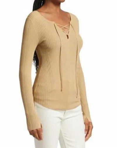 Rag & Bone Carrie Lace Up Vee Ls In Khaki In Neutral