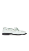 Rag & Bone Carter Suede Boat Loafers In Mint Suede