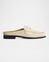 Rag & Bone Carter Embossed Leather Penny Loafer Mules In Greigebktw