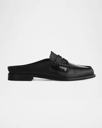 RAG & BONE CARTER LEATHER PENNY LOAFER MULES
