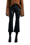 Rag & Bone Casey High Rise Ankle Flare Jeans In Coated Black
