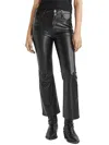 Rag & Bone Casey Coated High-rise Ankle Flare Jean In Black