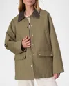 Rag & Bone Khaki Cassidy Cotton Jacket In Army