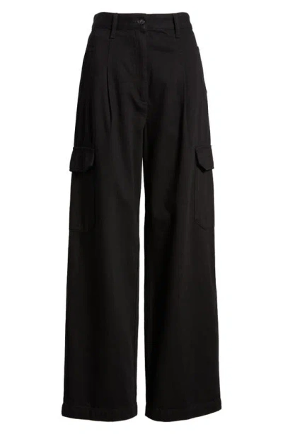 Rag & Bone Cassidy Featherweight Wide Leg Cargo Pants In Black