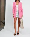 Rag & Bone Charles Linen Blazer In Magenta