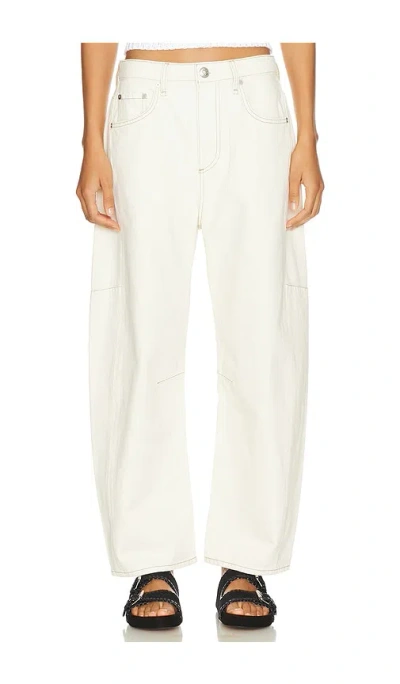 Rag & Bone Charlie Barrel Wide Leg In Ecru