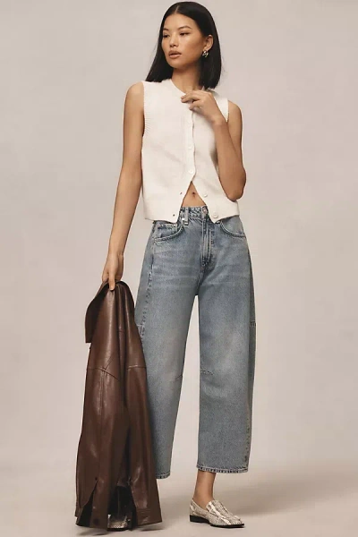 Rag & Bone Charlie High-rise Barrel Jeans In Blue