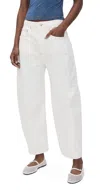 Rag & Bone White Charlie Ankle-length Barrel Jeans In White