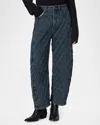 Rag & Bone Charlie Quilted High-rise Barrel Jeans In Karinaqltd