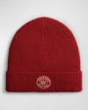 Rag & Bone Charlie Ribbed Wool Beanie In Red