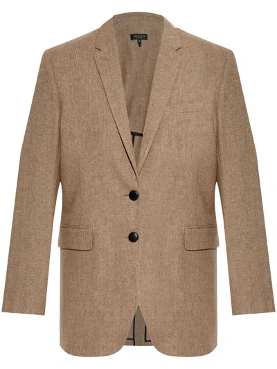 Rag & Bone Checked Blazer In Brown