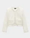 Rag & Bone Cheyenne Tweed Jacket In White