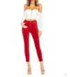 Rag & Bone Chilli High Rise Velvet Ankle Skinny Jeans In Red In Red