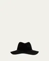 Rag & Bone City Felt Wide Brim Fedora In Blk