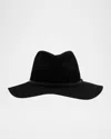 Rag & Bone City Felt Wide Brim Fedora In Blk