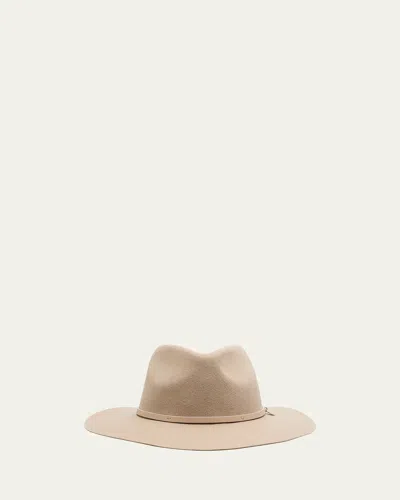 Rag & Bone City Felt Wide Brim Fedora In Lightsand