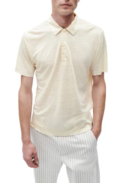 Rag & Bone Classic Fit Solid Slub Jersey Polo In Turtledove