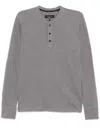 Rag & Bone Cotton-jersey Henley T-shirt In Dark Grey