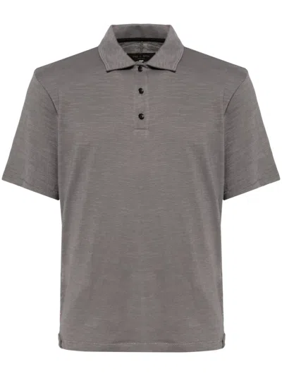 Rag & Bone Classic Flame Polo Shirt In Grey
